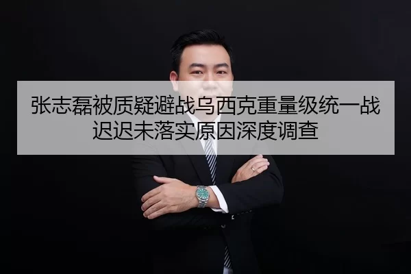 张志磊被质疑避战乌西克重量级统一战迟迟未落实原因深度调查